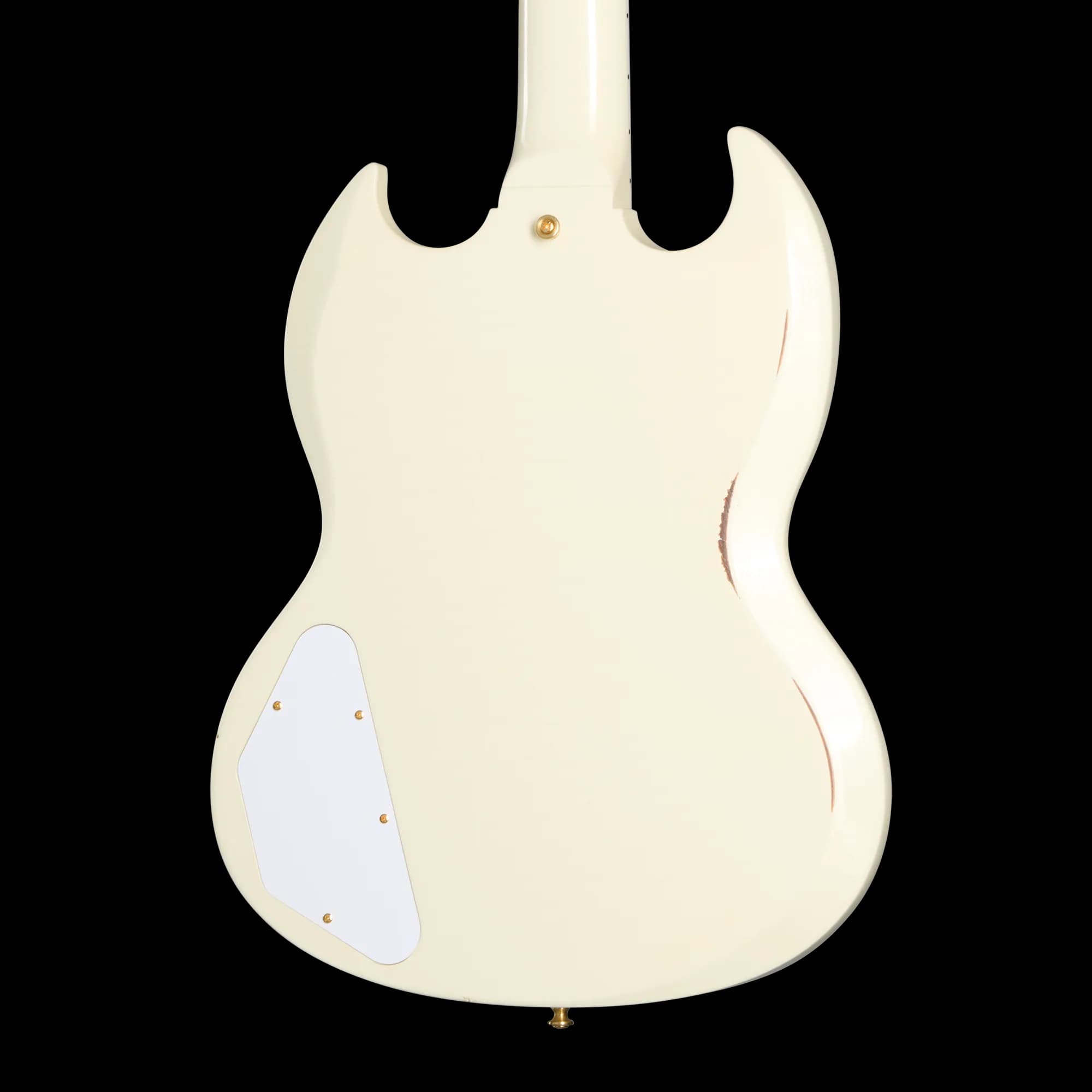 Gibson 1962 Les Paul SG Custom Reissue with Ebony Block, Light Aged, Vintage White, Exclusive — photo 2