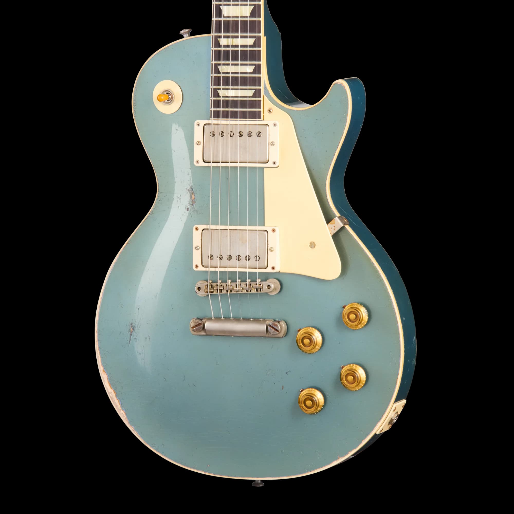 Gibson 1957 Les Paul Standard Reissue, Ultra Heavy Aged, Pelham Blue Over Goldtop