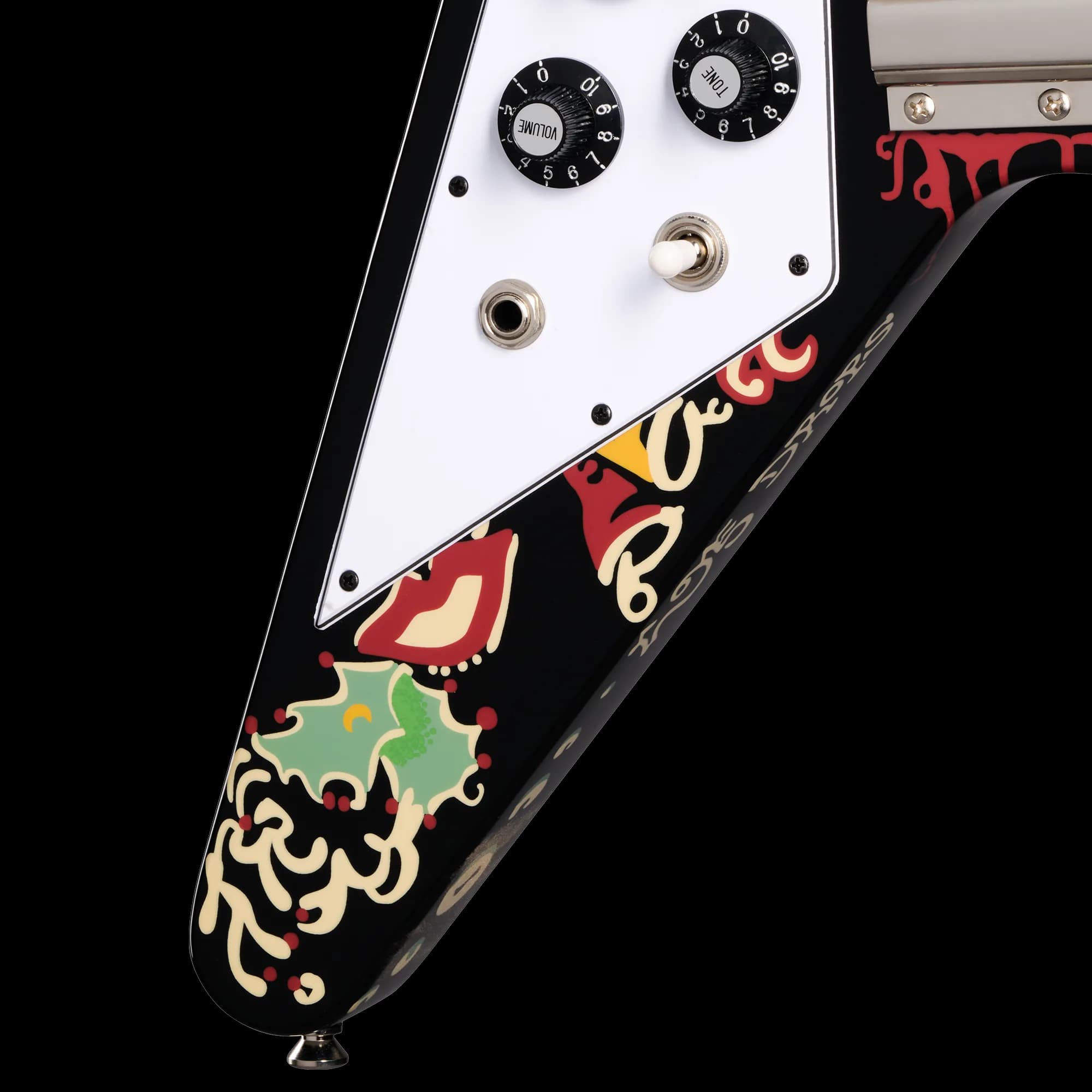 Epiphone Inspired by Gibson Custom Jimi Hendrix™ "Love Drops" Flying V, Left-Handed, Ebony — photo 8