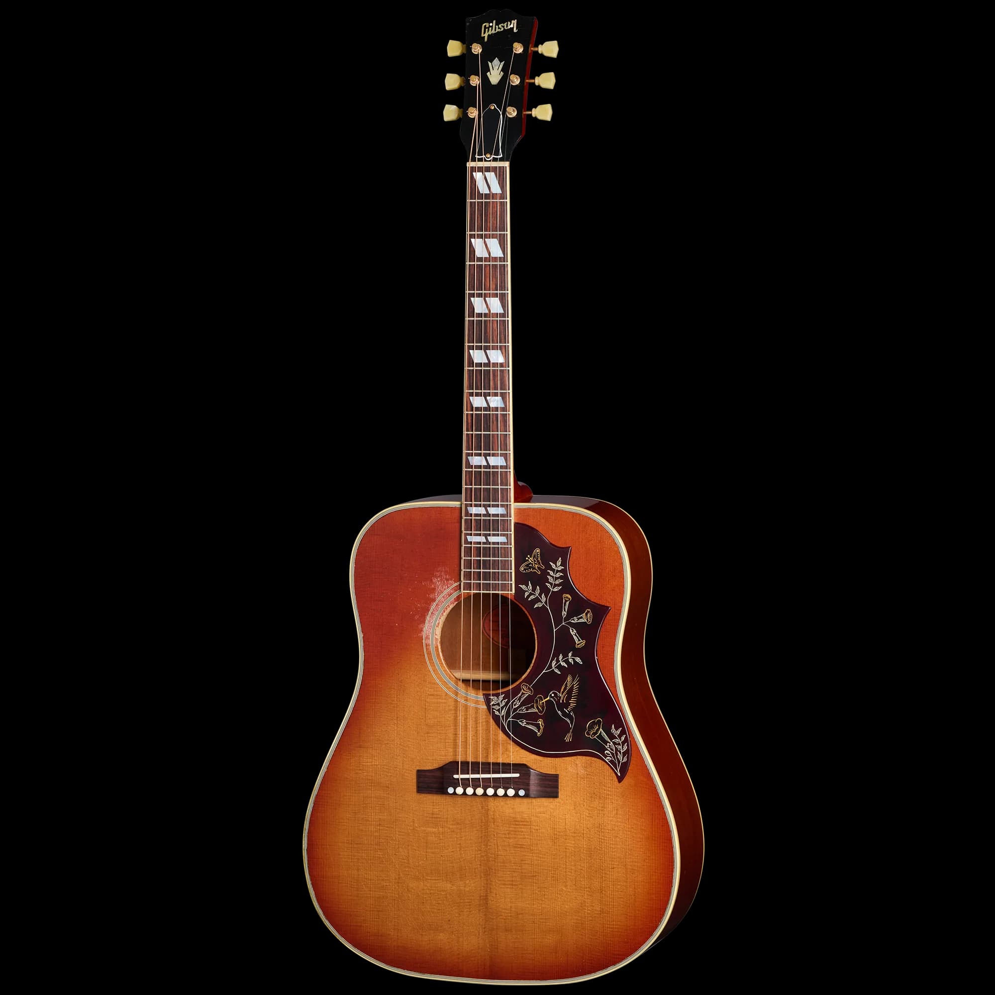 Gibson 1960 Hummingbird Reissue, Heavy Aged, Washed Cherry Sunburst — photo 2