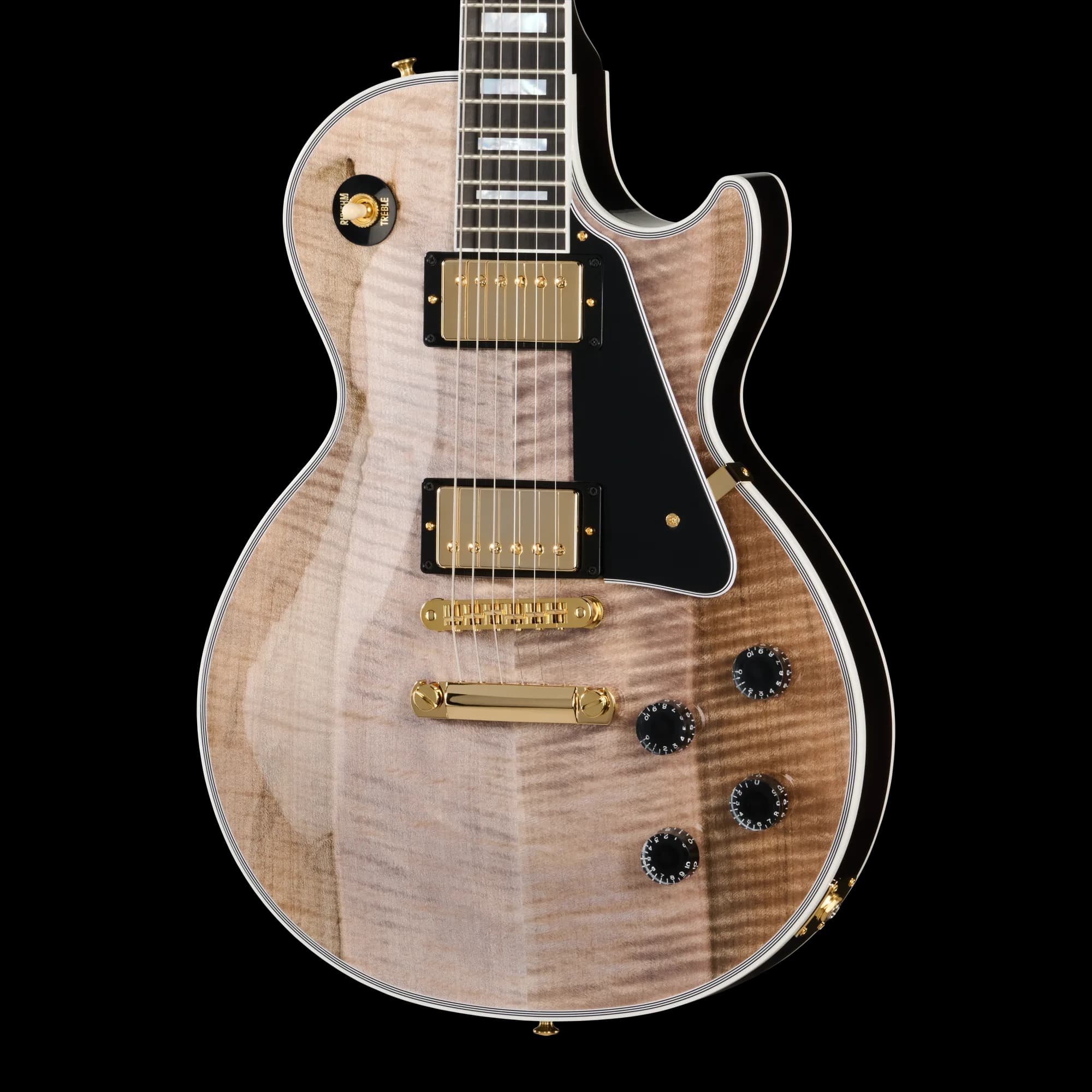 Gibson Les Paul Custom with Figured Maple Heartwood Top, Gloss, Light Charcoal