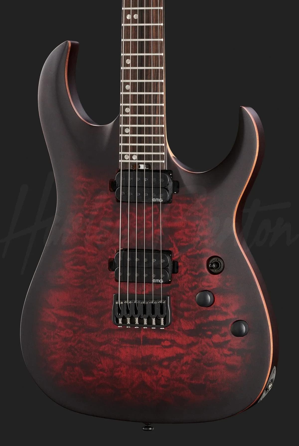 Harley Benton Amarok-6 BKRD Quilted Burst — photo 4