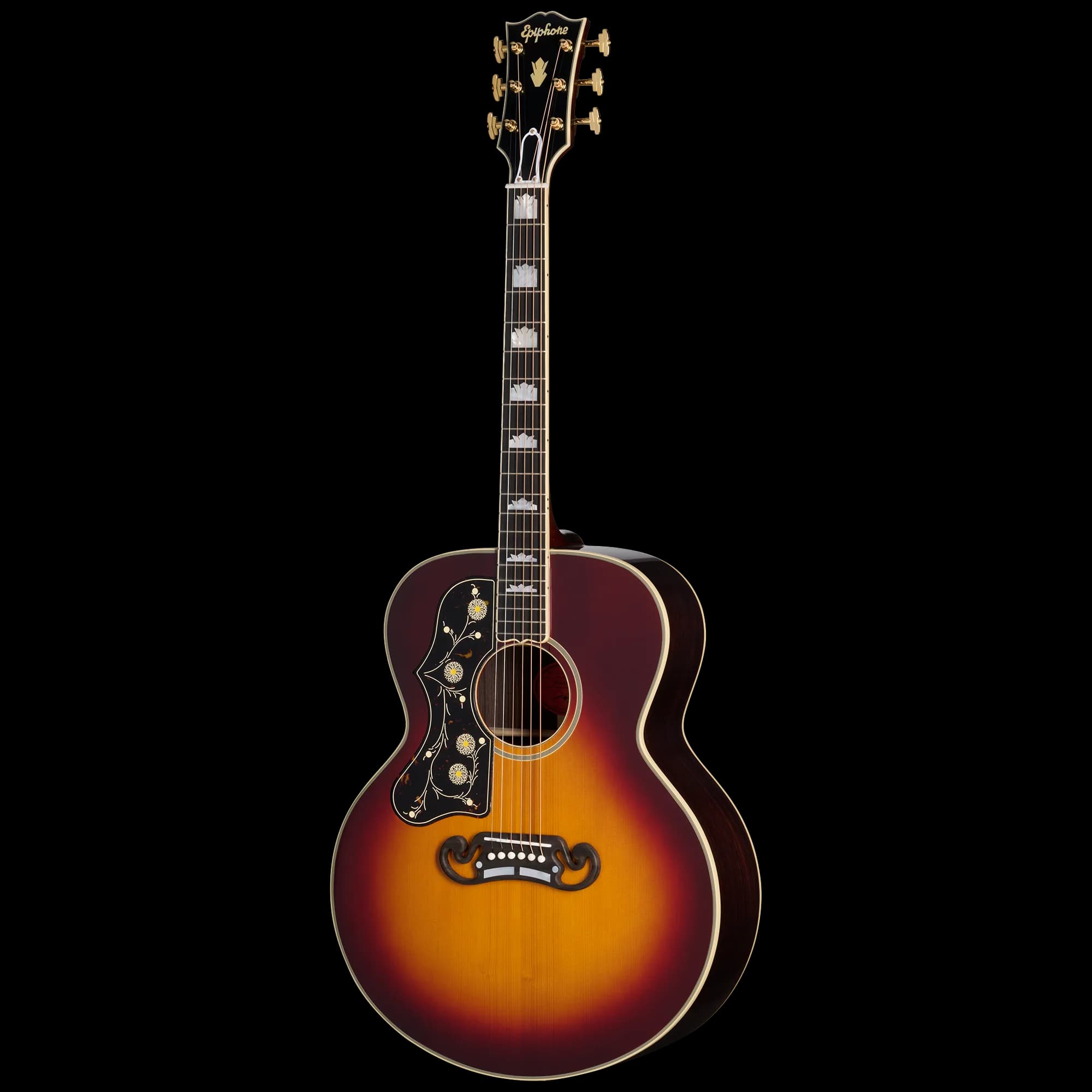 Epiphone IGC Pre-War SJ-200 Rosewood Reissue, Left-Handed, Vintage Sunburst — photo 3
