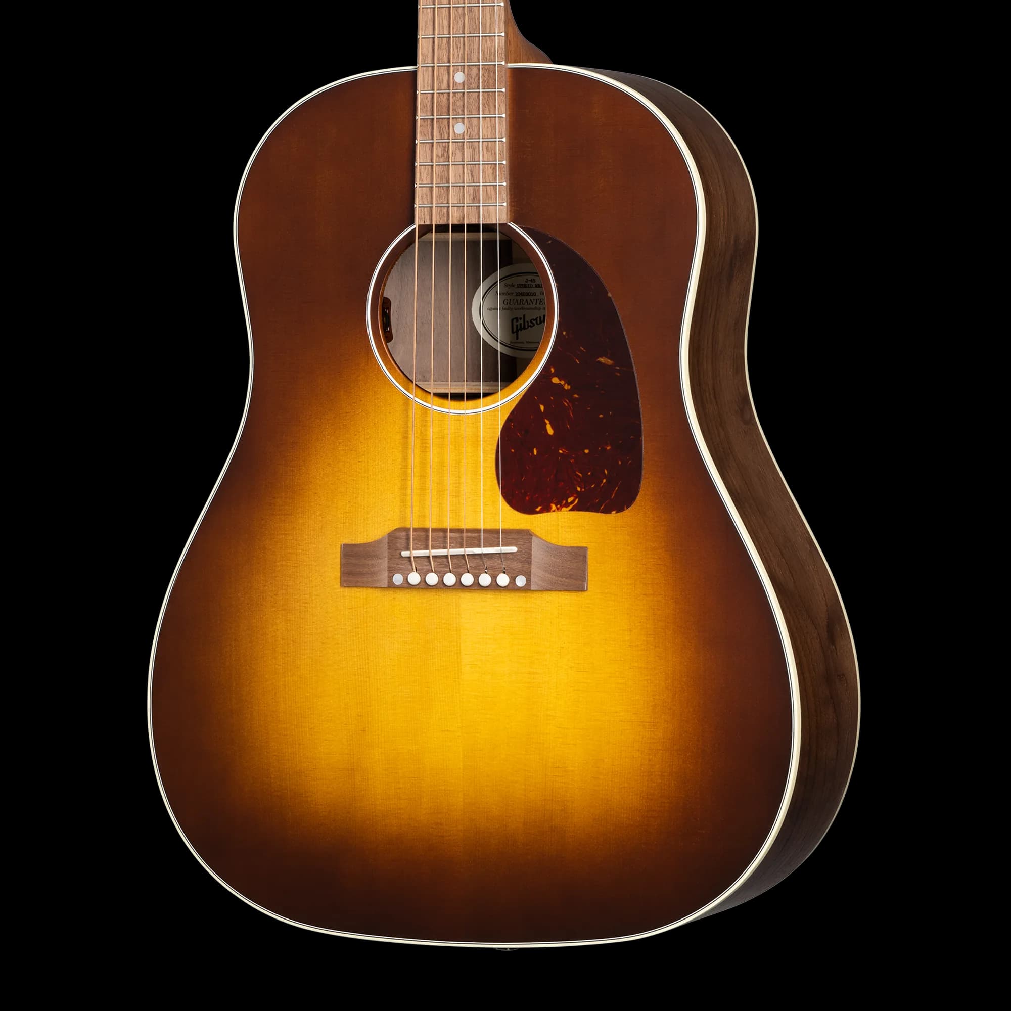 Gibson J-45 Studio Walnut, Left Handed, Satin Walnut Burst