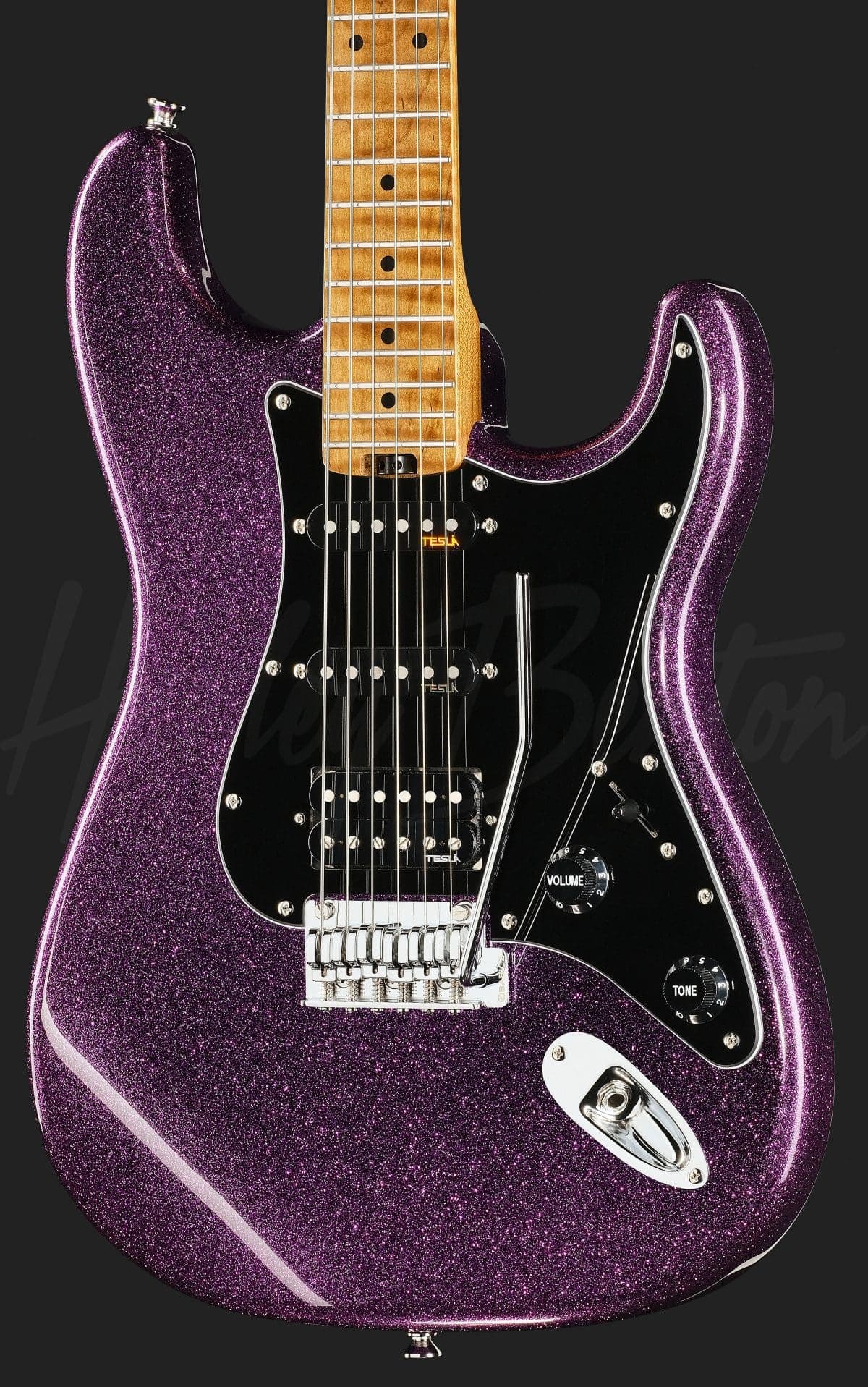Harley Benton ST-Modern Plus MN HSS Dark Purple Sparkle — photo 4