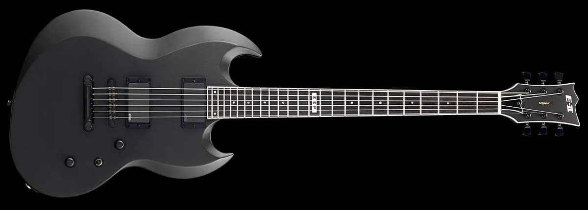 ESP E-II Viper Baritone CHARCOAL METALLIC SATIN