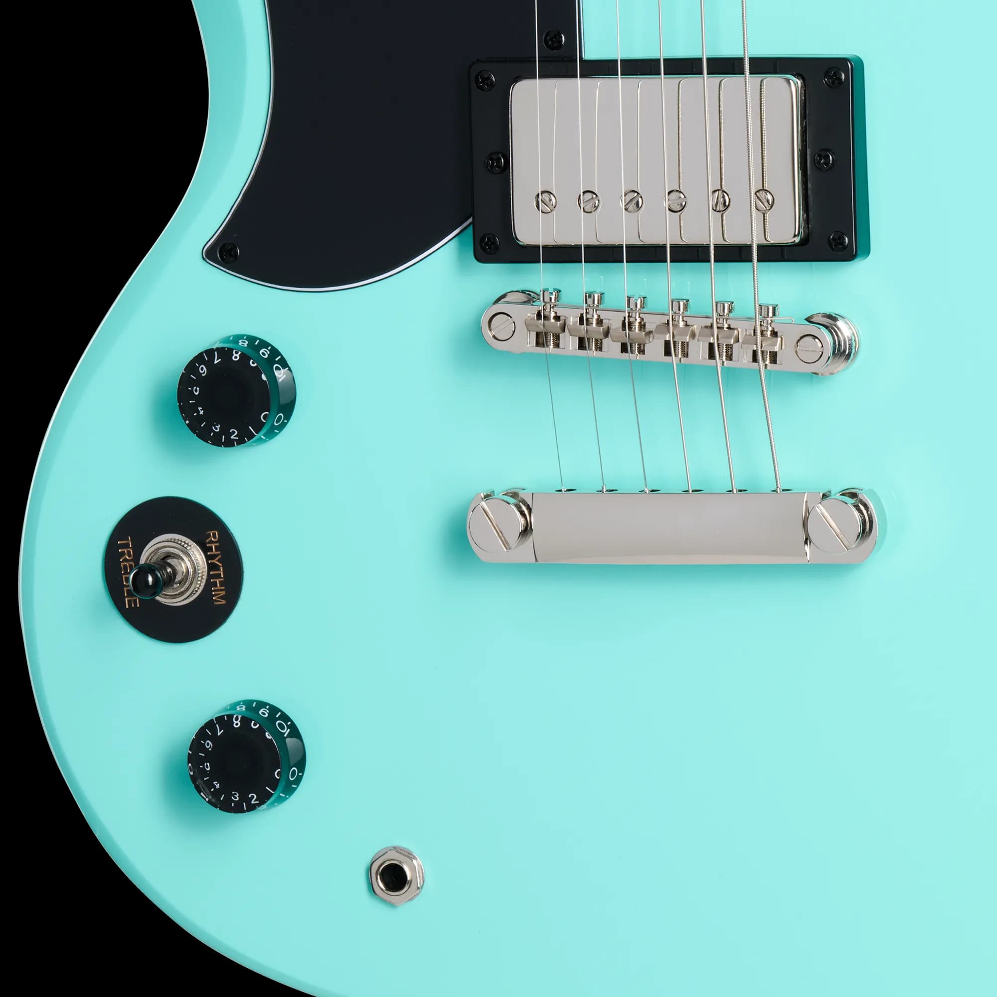 Epiphone SG Tribute, Left-Handed, Aqua, Exclusive — photo 7