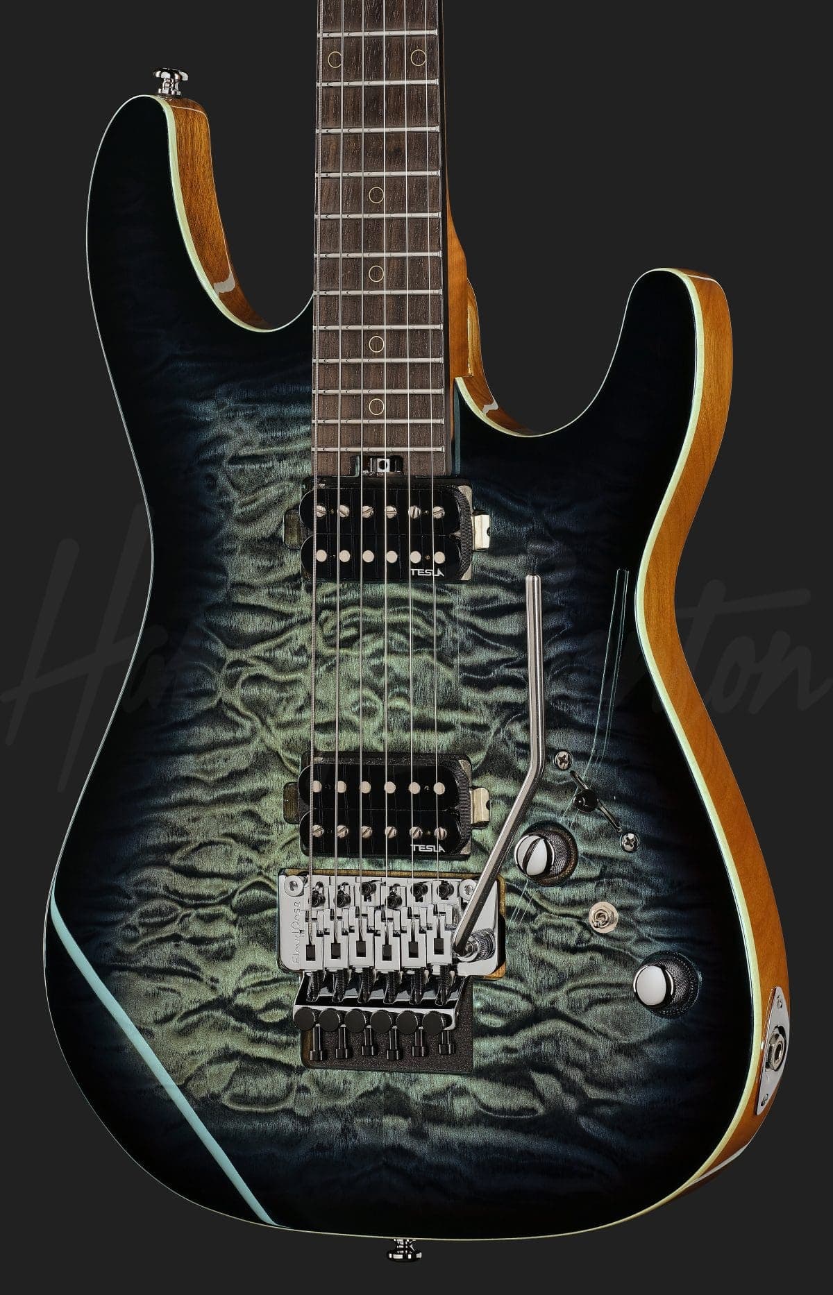 Harley Benton Fusion-IV HH RW FR QBLB — photo 4
