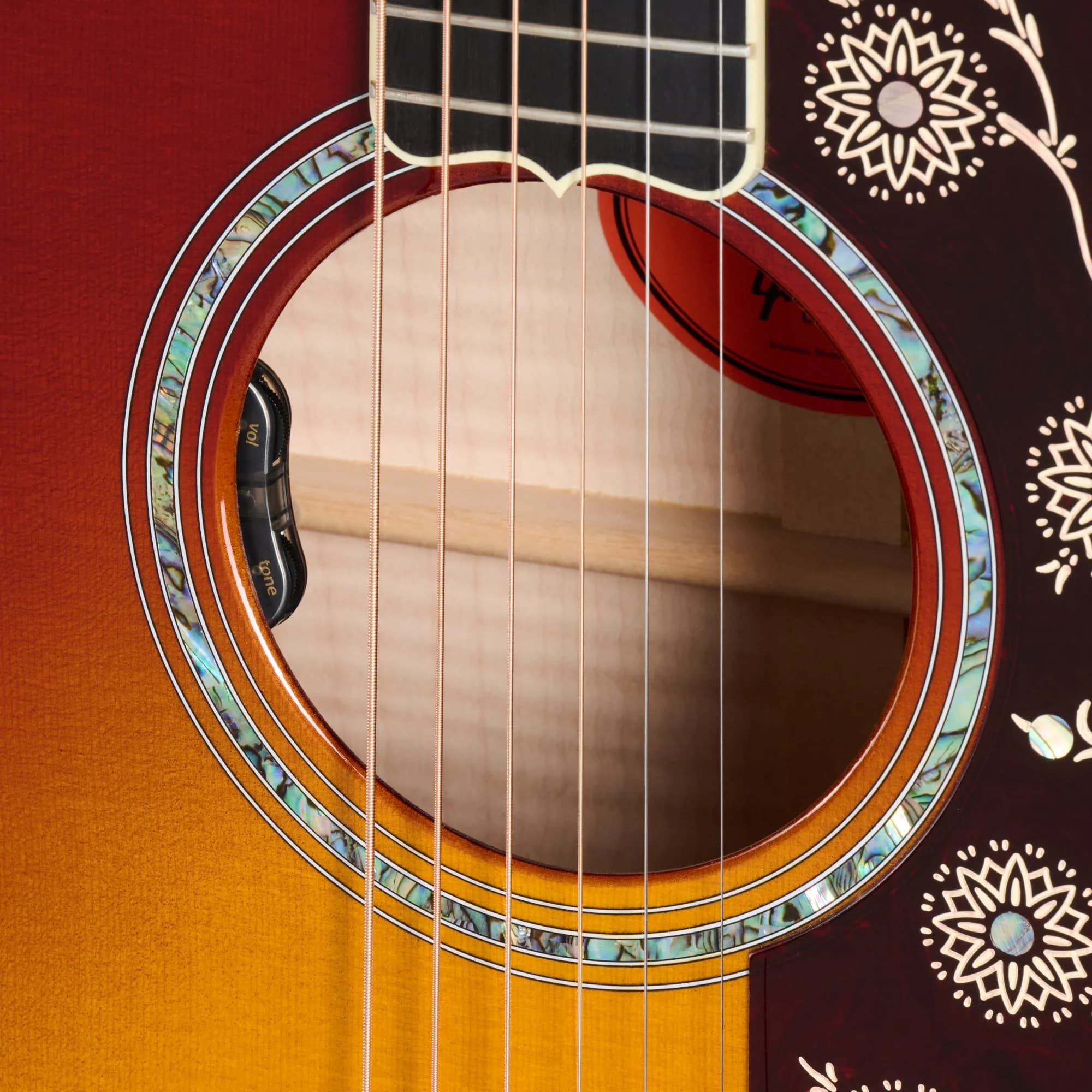 Gibson SJ-200 5A Maple, Wildfire Burst — photo 7