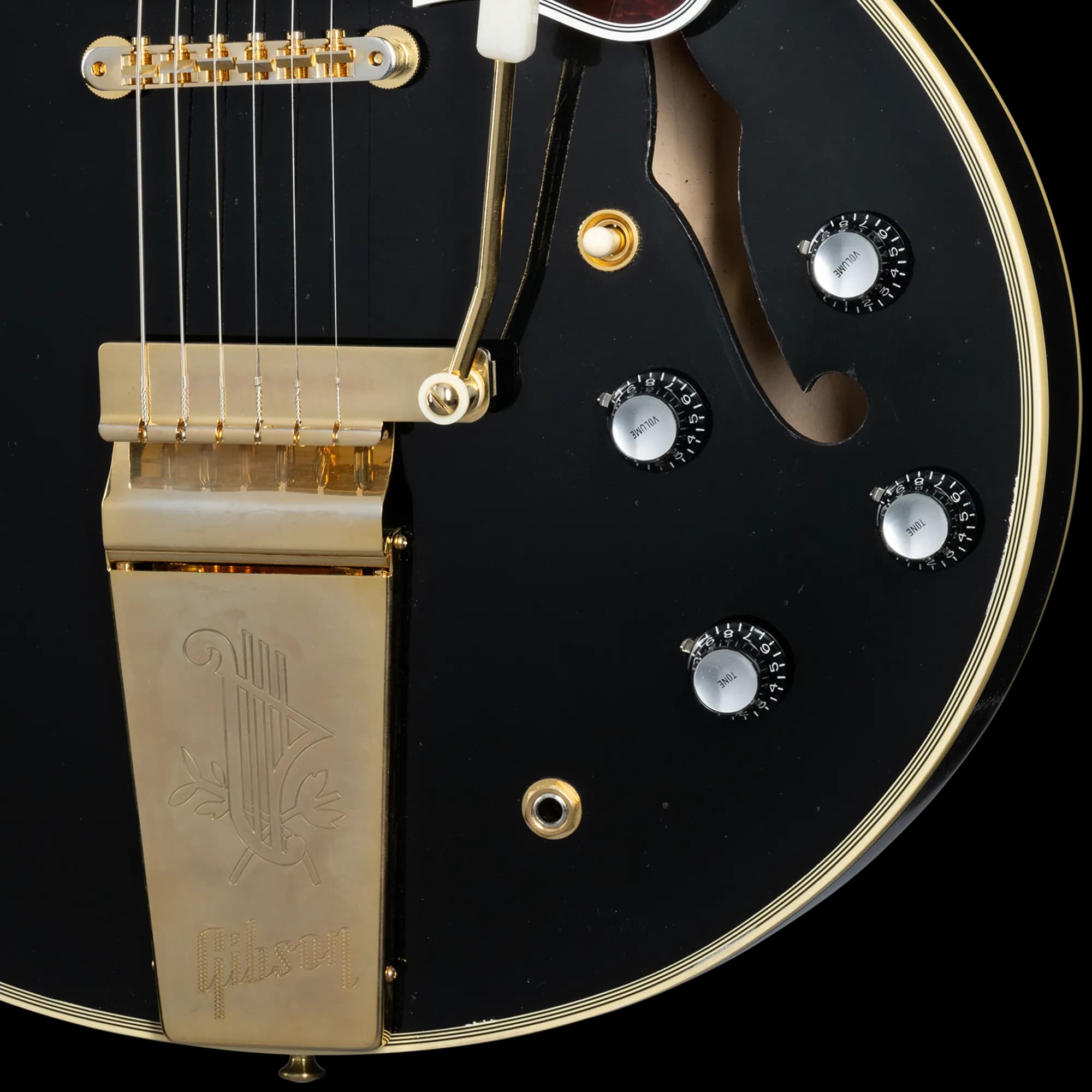 Gibson 60s ES-355 Reissue Maestro Vibrola, Light Aged, Ebony — photo 5
