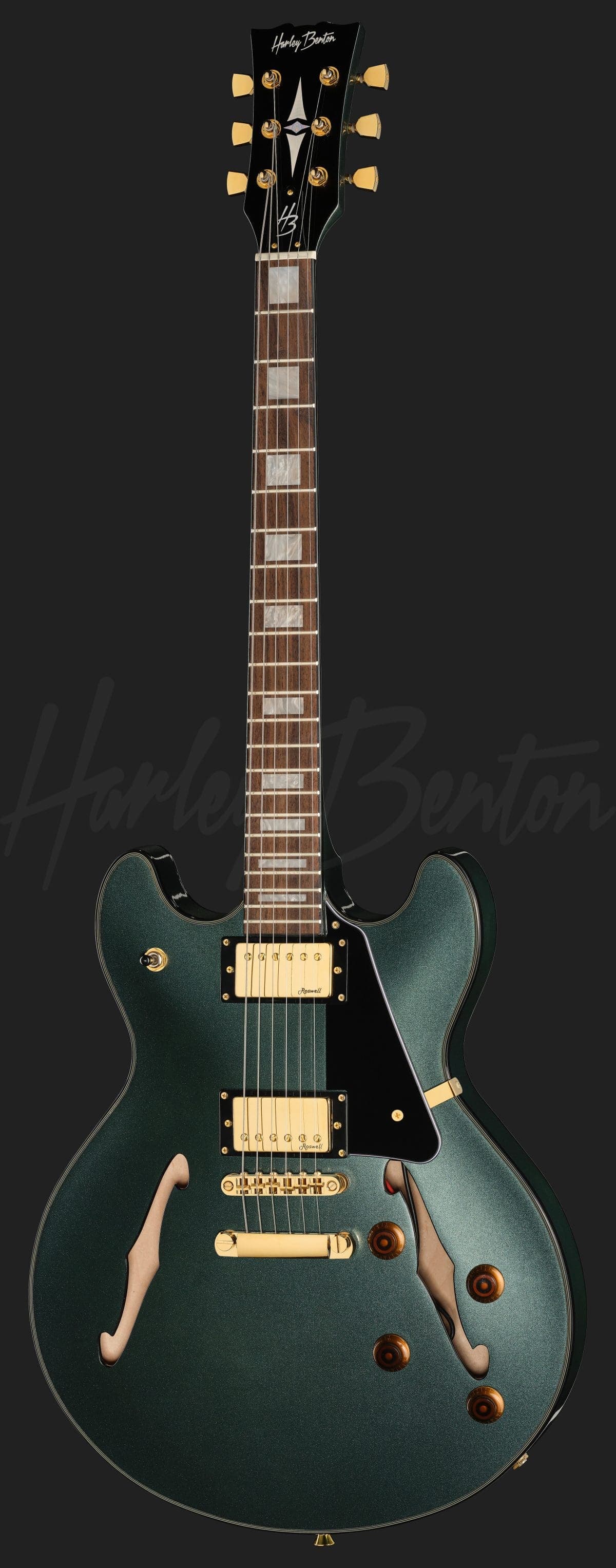 Harley Benton HB-35Plus Gun Metal Blue — photo 2