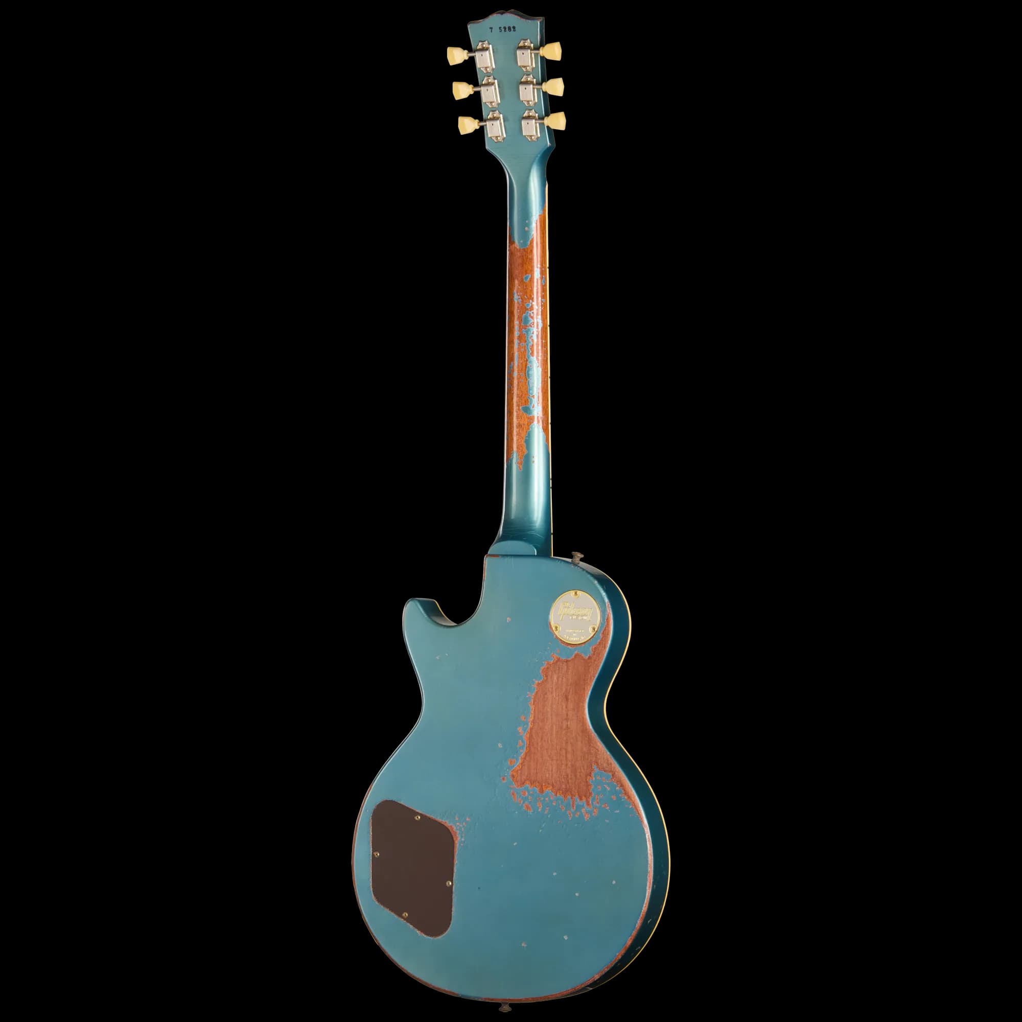 Gibson 1957 Les Paul Standard Reissue, Ultra Heavy Aged, Inverness Green and Pelham Blue Over Goldtop — photo 4