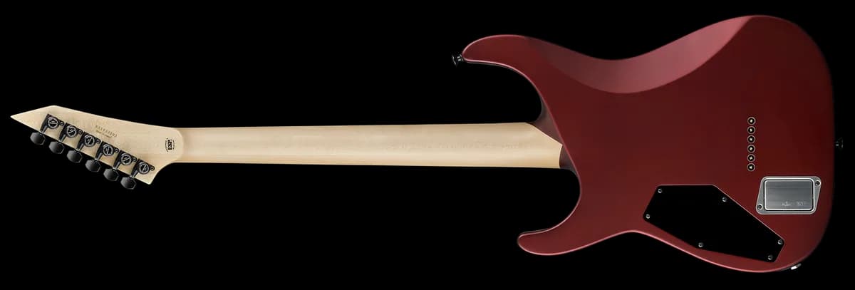 ESP E-II M-I Thru Nt DEEP CANDY APPLE RED SATIN — photo 2