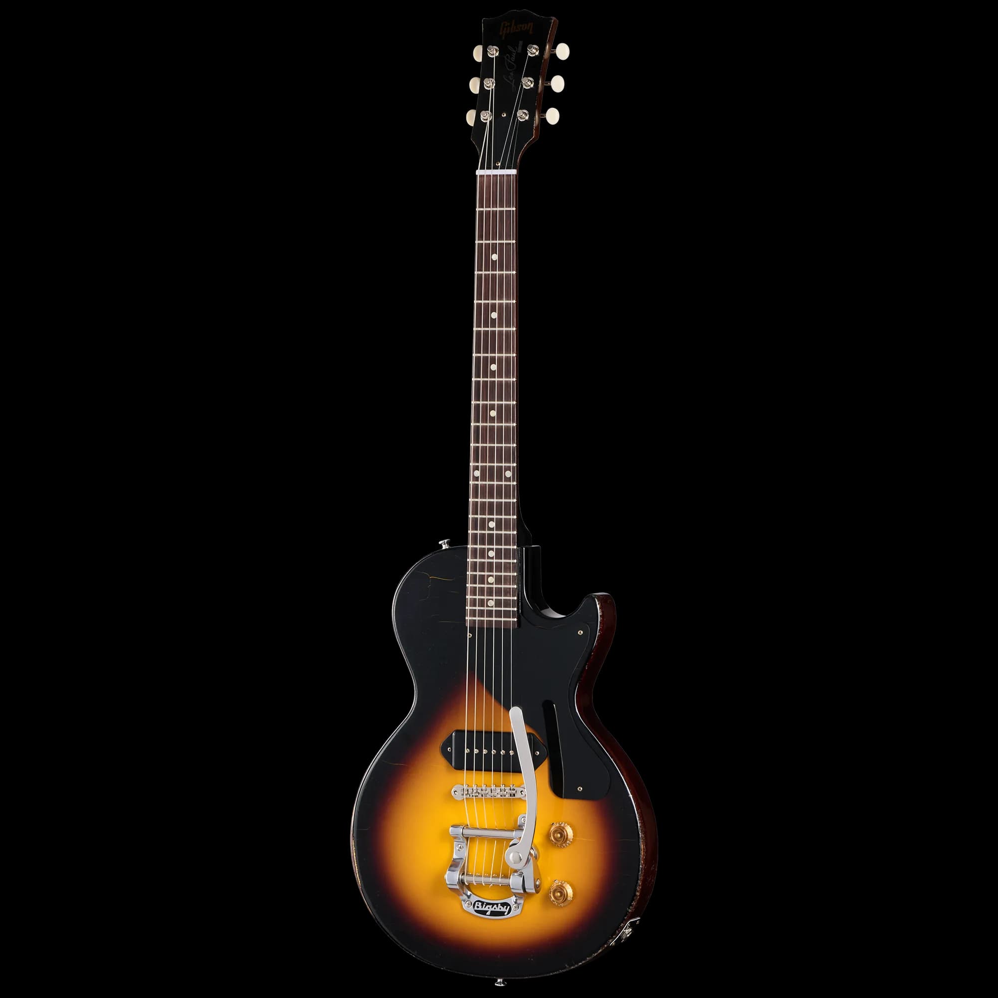 Gibson 1957 Les Paul Junior Reissue with Bigsby, Light Aged, Vintage Sunburst — photo 3
