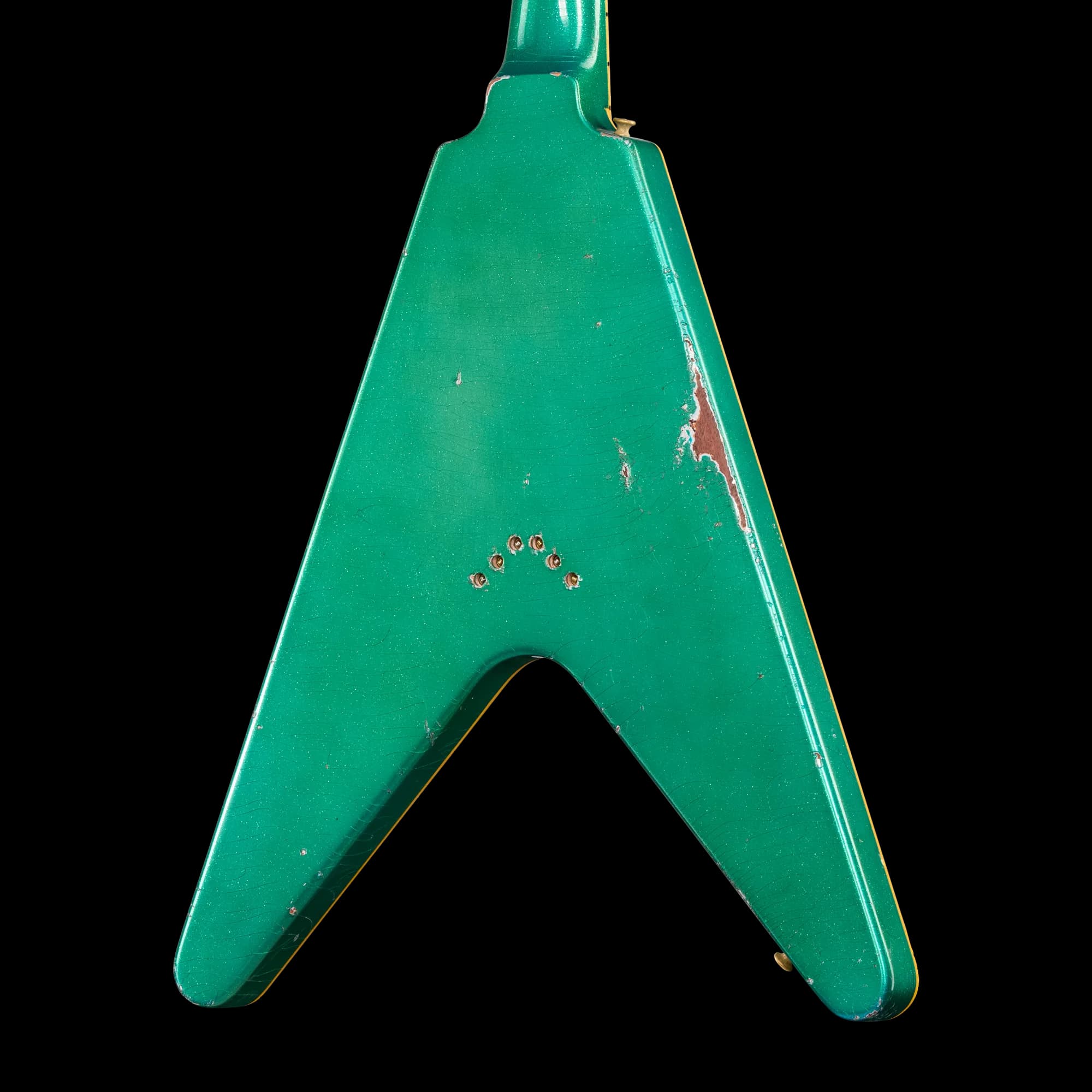 Gibson LE Flying V Custom, Heavy Aged, Teal Sparkle — photo 2