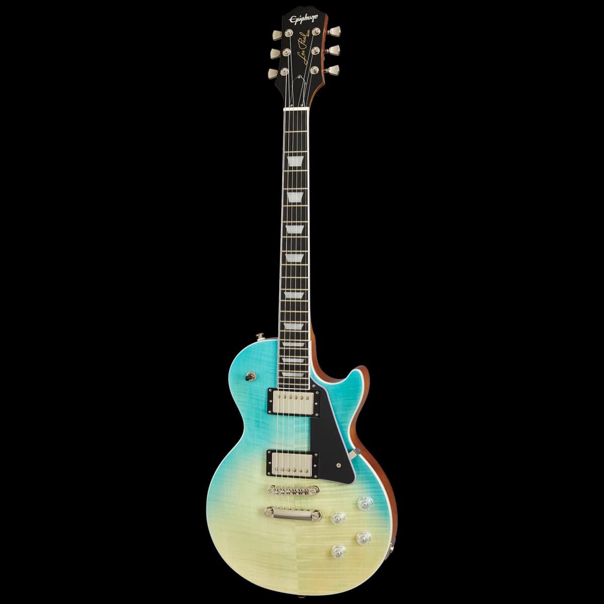 Epiphone Les Paul Modern Figured, Caribbean Blue Fade — photo 3
