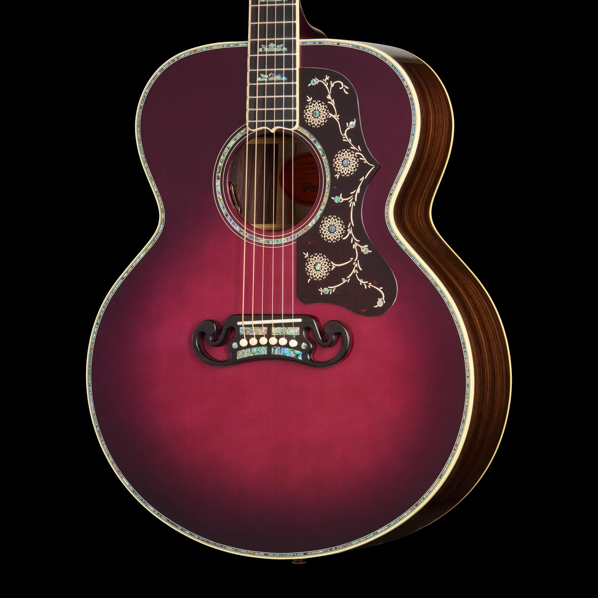 Gibson SJ-200 Standard 3-Piece Back, Merlot Burst