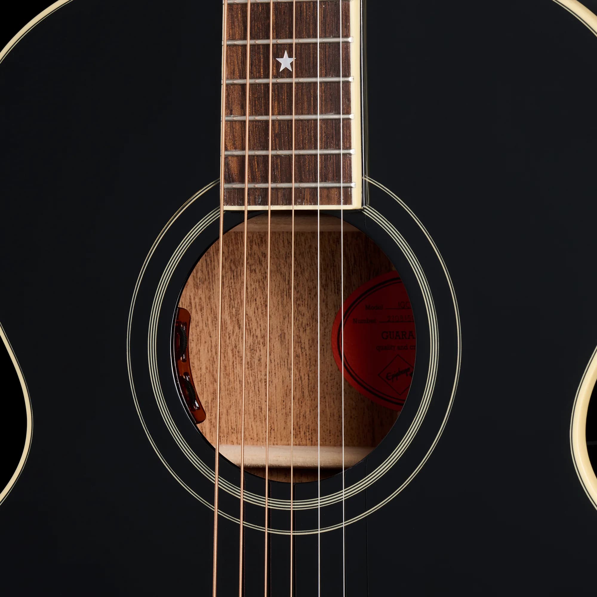 Epiphone IGC J-180 LS, Ebony — photo 7