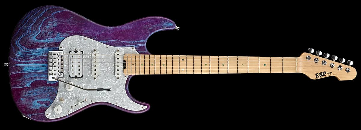 ESP Snapper Ctm Drift Wood Indigo Purple w/ Blue Filler