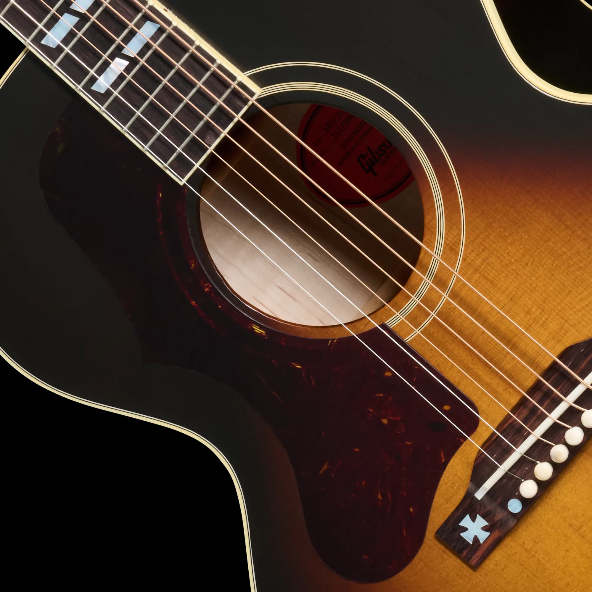 Gibson 1952 J-185 Reissue, Left-Handed, Vintage Sunburst — photo 7