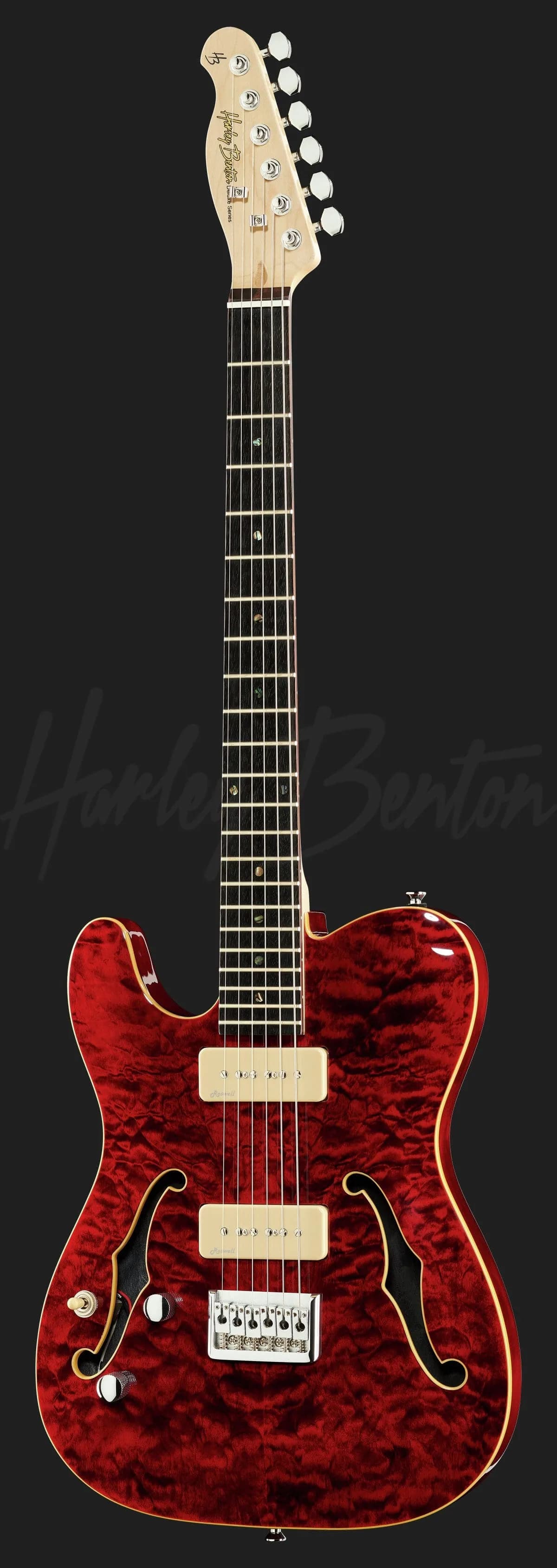 Harley Benton TE-90QM LH Trans Red — photo 2