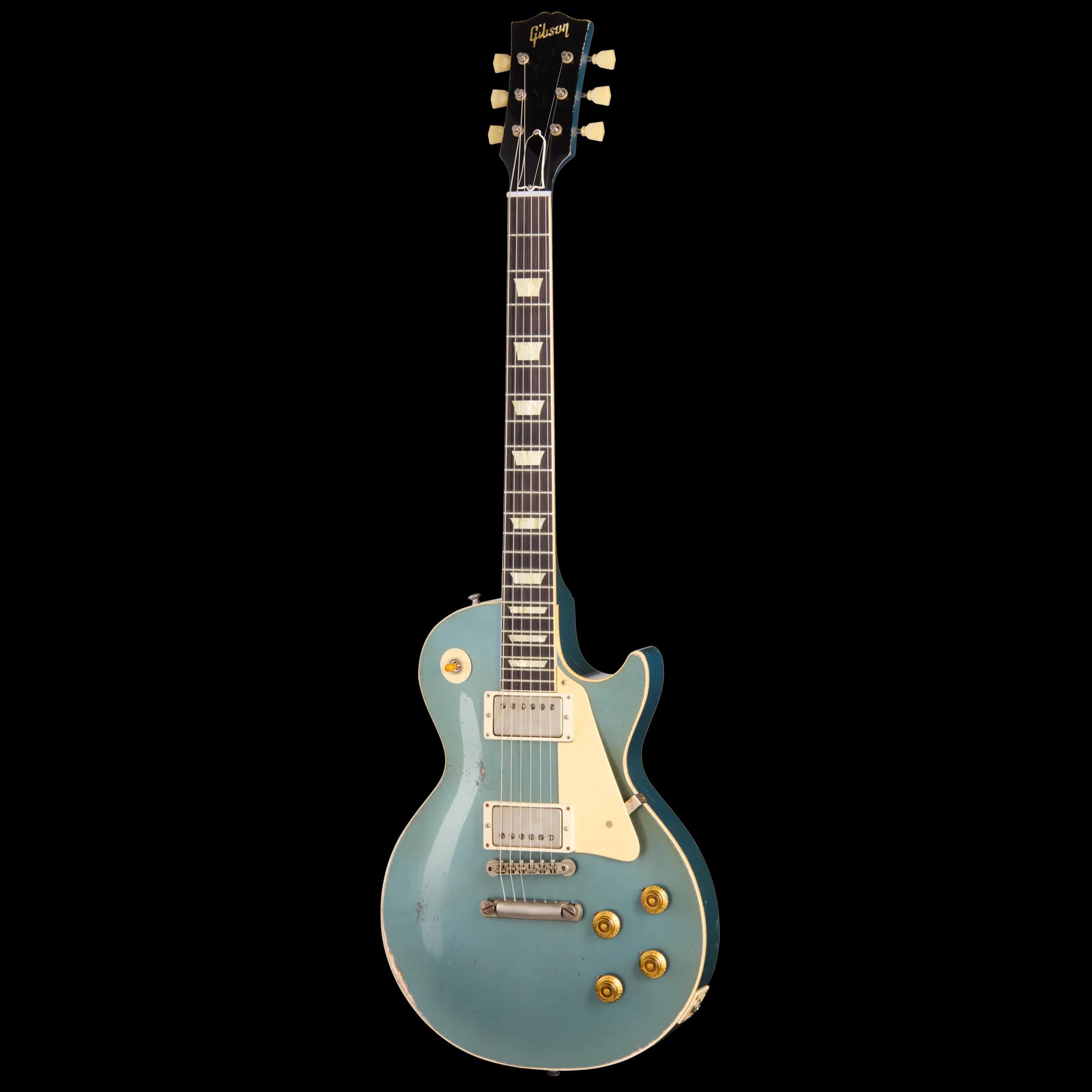 Gibson 1957 Les Paul Standard Reissue, Ultra Heavy Aged, Pelham Blue Over Goldtop — photo 3