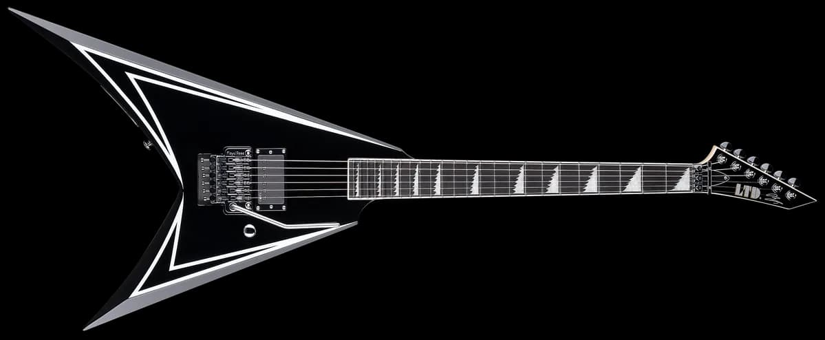ESP Alexi Sawtooth Se Black w/White Pinstripe