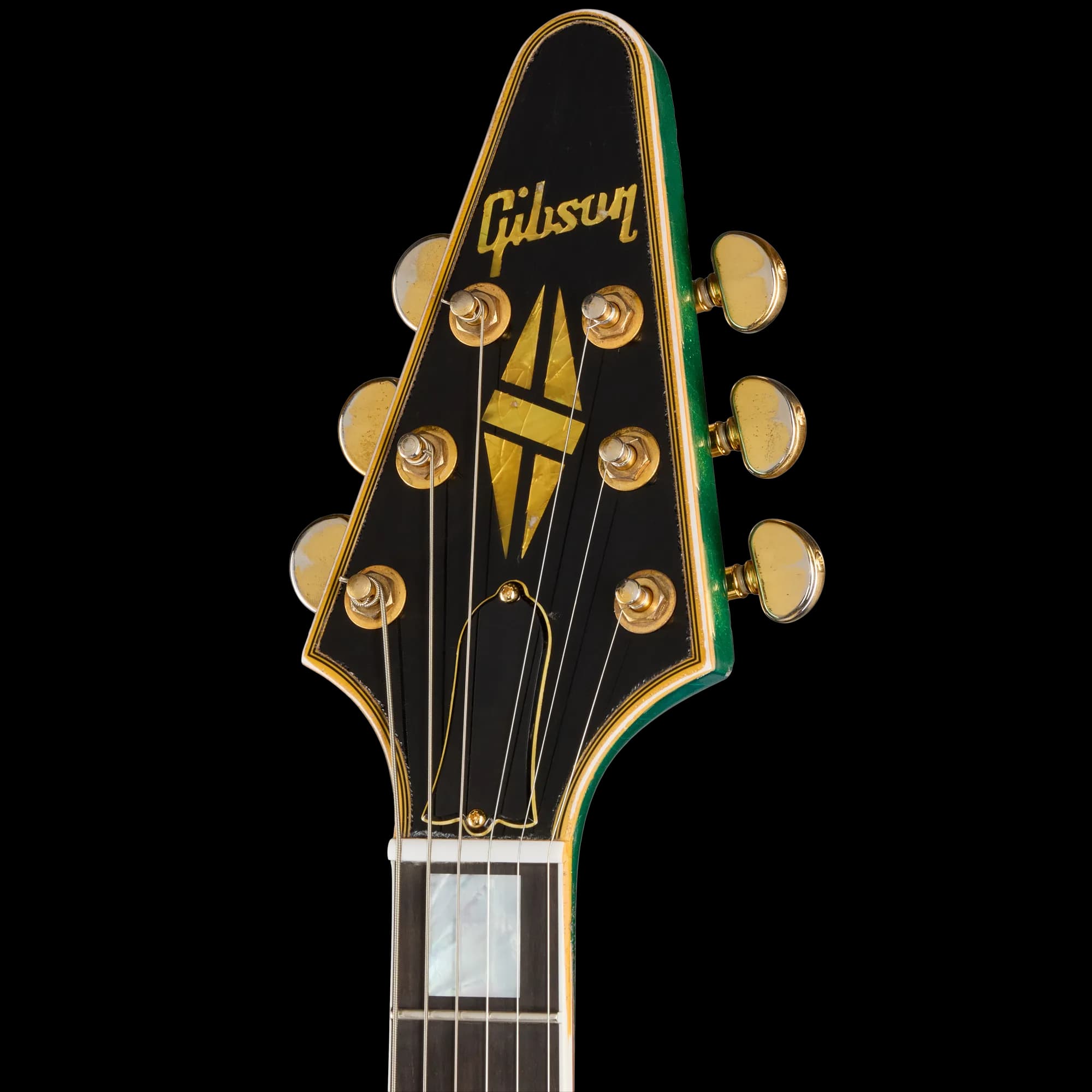 Gibson LE Flying V Custom, Heavy Aged, Teal Sparkle — photo 5