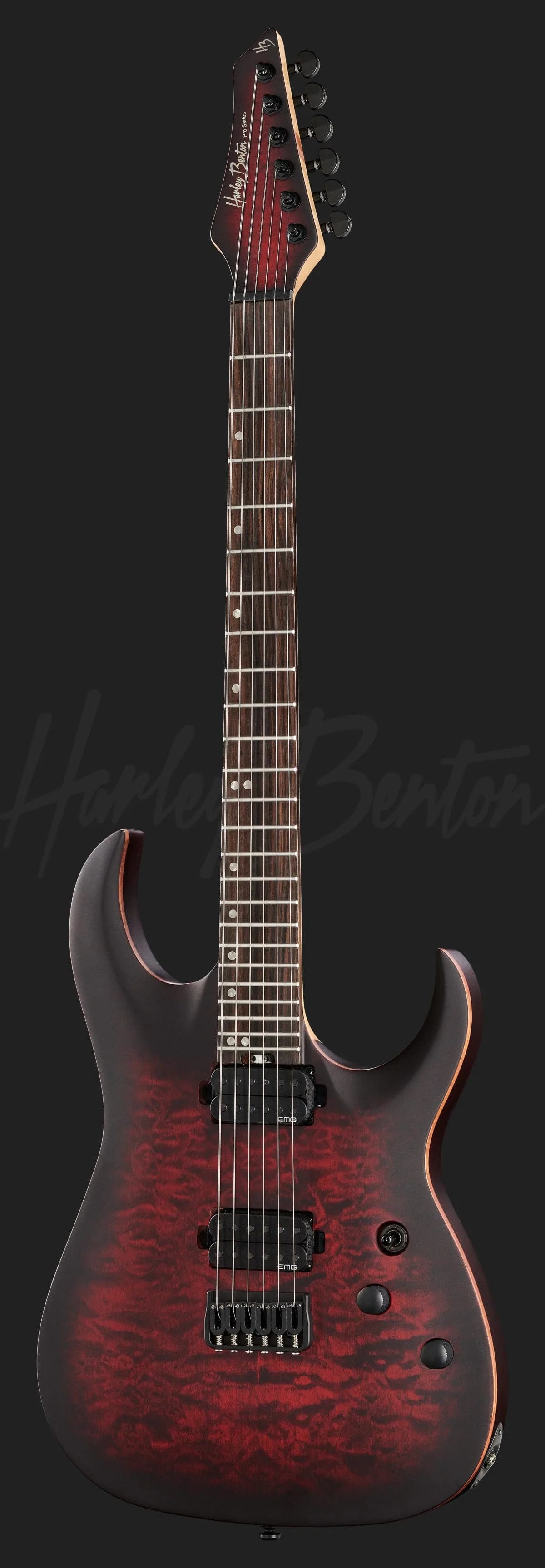 Harley Benton Amarok-6 BKRD Quilted Burst — photo 2