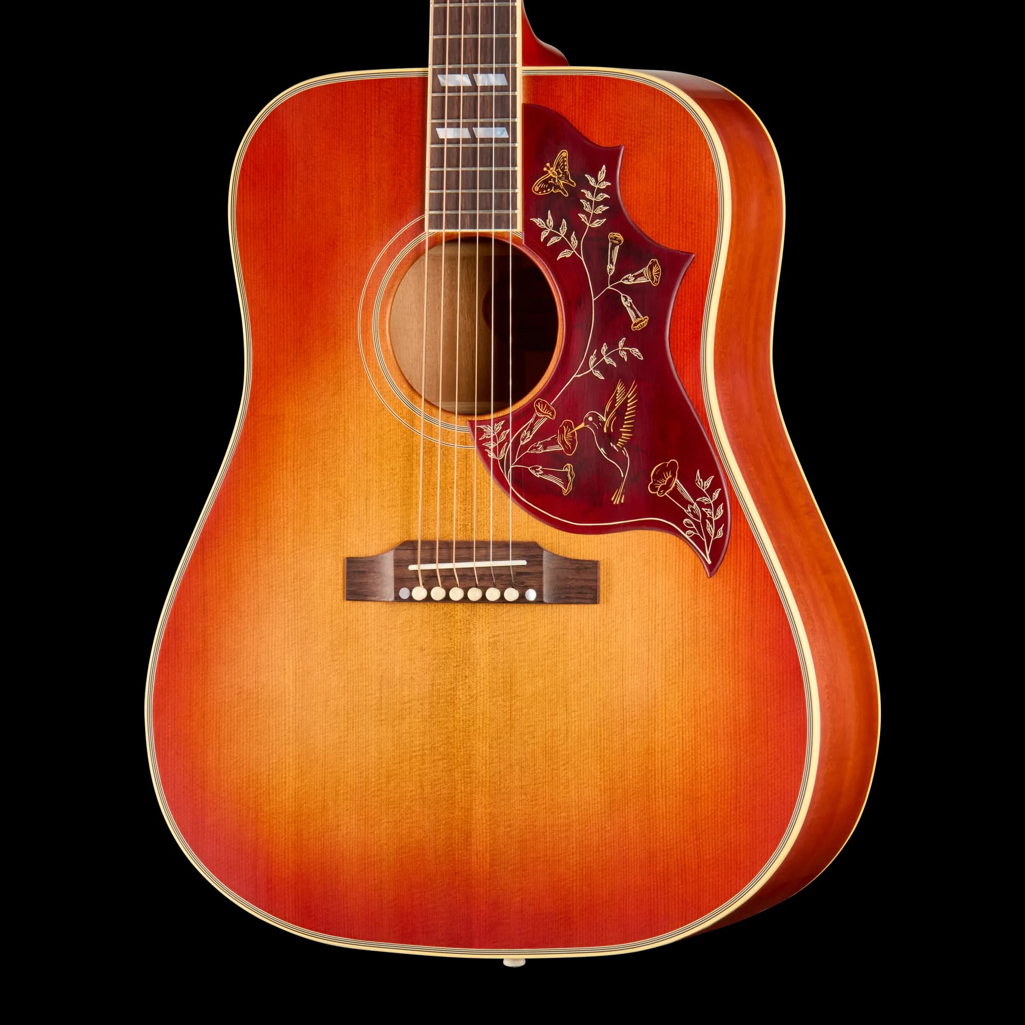Gibson 1960 Hummingbird Reissue, Ultra Light Aged, Washed Cherry Sunburst