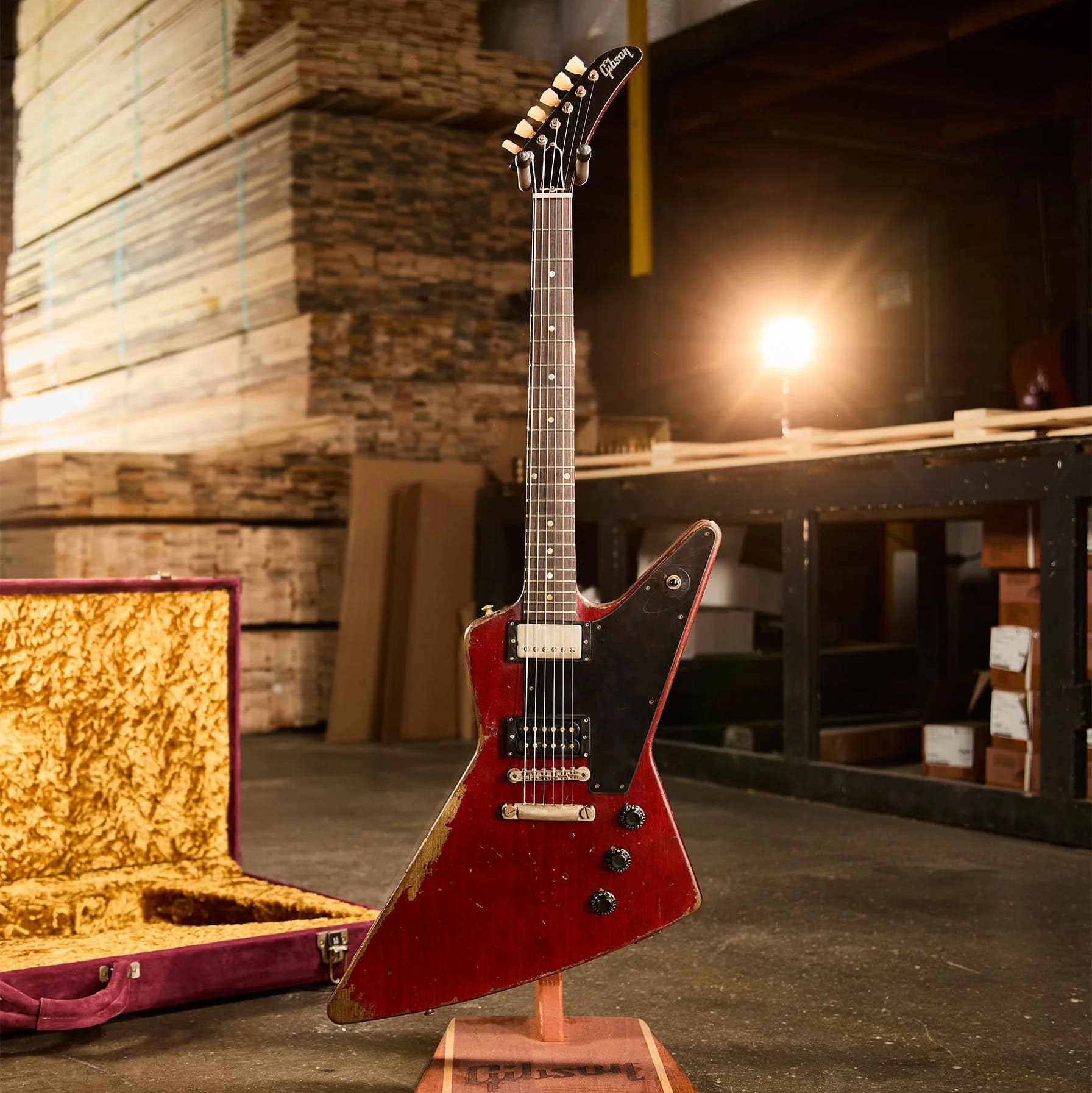 Gibson Leo Scala Custom Addiction Explorer, Dark Cherry — photo 7