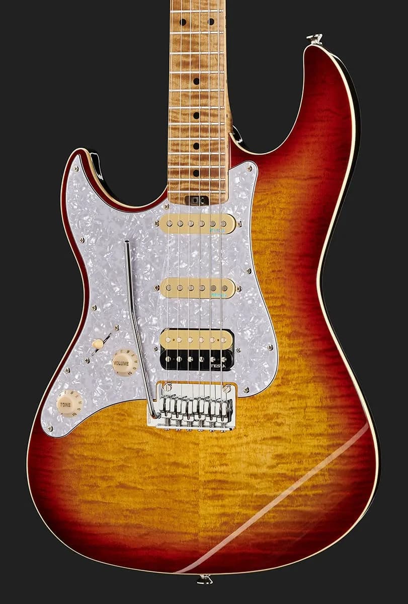Harley Benton ST-Modern Plus MN HSS LH Flame Bengal Burst — photo 4