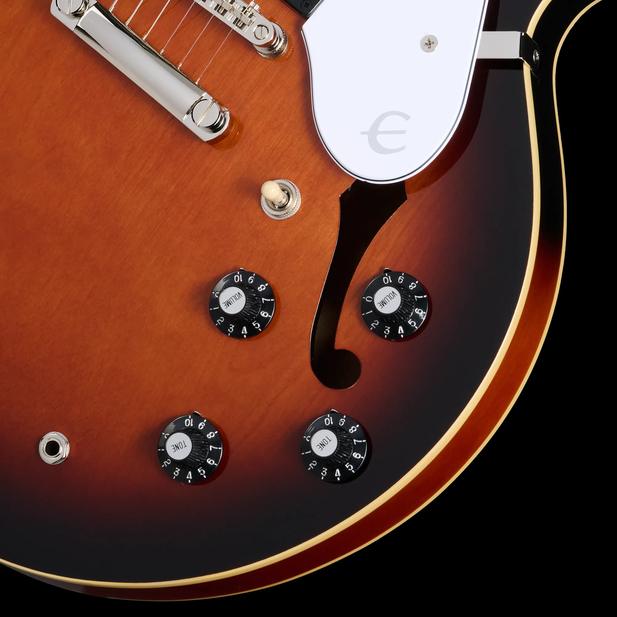 Epiphone Bonehead Riviera, Dark Tobacco Sunburst — photo 7