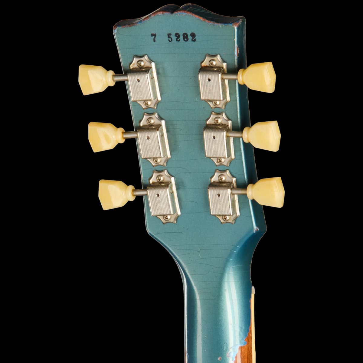 Gibson 1957 Les Paul Standard Reissue, Ultra Heavy Aged, Inverness Green and Pelham Blue Over Goldtop — photo 6