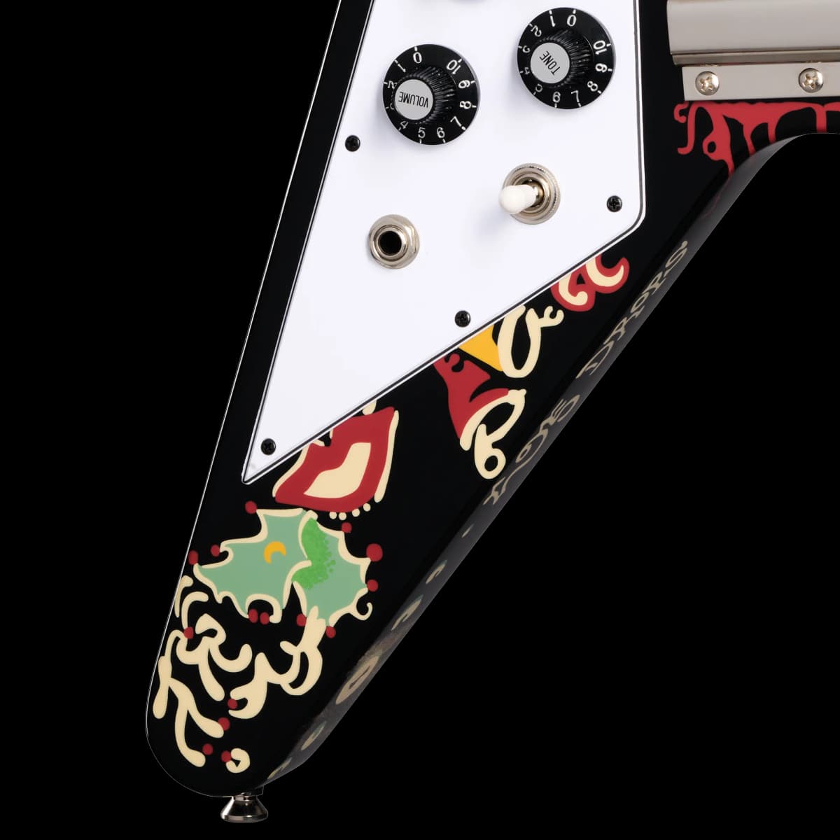 Epiphone Inspired by Gibson Custom Jimi Hendrix™ "Love Drops" Flying V, Left-Handed, Ebony — photo 8