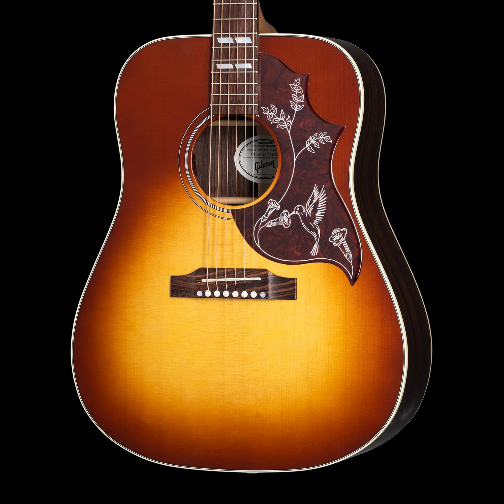 Gibson Hummingbird Studio Rosewood, Left-Handed, Satin Rosewood Burst