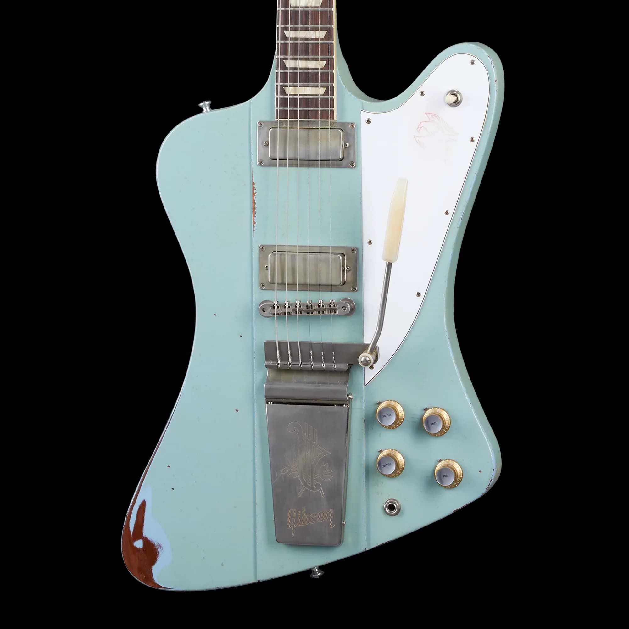 Gibson 1963 Firebird V with Maestro Vibrola, Heavy Aged, Antique Frost Blue