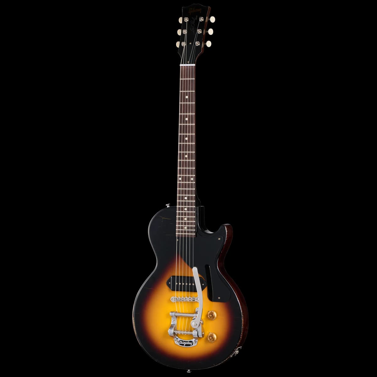 Gibson 1957 Les Paul Junior Reissue with Bigsby, Light Aged, Vintage Sunburst — photo 3