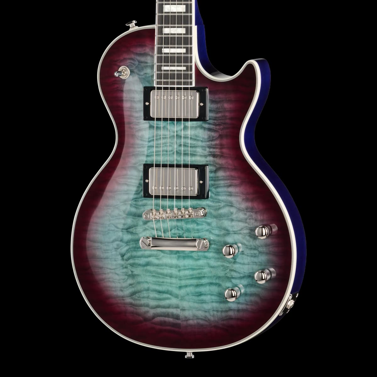 Epiphone Les Paul Custom Modern Quilt, Blueberry Burst, Exclusive