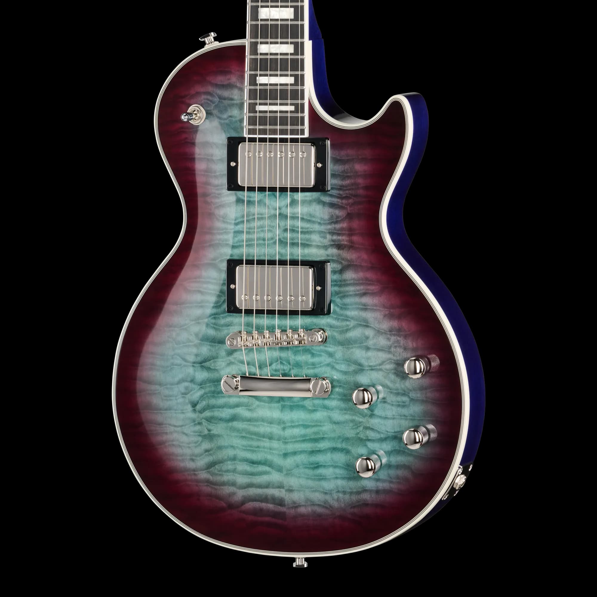 Epiphone Les Paul Custom Modern Quilt, Blueberry Burst, Exclusive